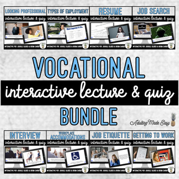Preview of Vocation Units Digital Interactive Lecture BUNDLE