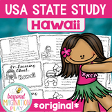 50 States Project Hawaii Fun Facts Map Flag + Reading Comp