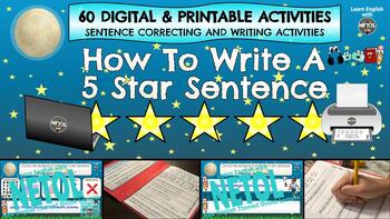 Preview of How To Write A 5 Star Sentence Activities - Digital & Printable Activities
