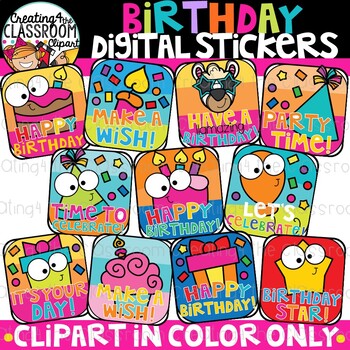 Happy birthday Stickers - Free birthday and party Stickers