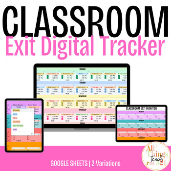 Preview of *NEW - Digital Classroom Exit Monitor