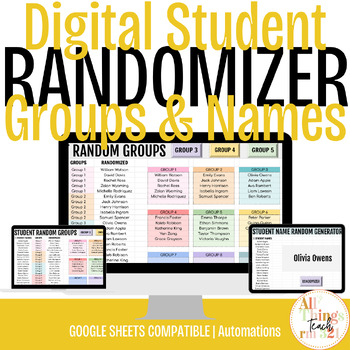 Preview of *NEW - Digital Student Groups and Random Name Generator