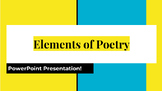 NEW! Elements of Poetry - POWERPOINT!