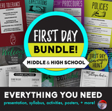 FIRST DAY BUNDLE for Middle & High School - Save 15%!