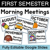 *NEW* First Semester Morning Meeting Google Slides BUNDLE