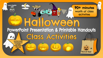 Preview of HALLOWEEN Lesson - PowerPoint Presentation Lesson & Fun Class Activities