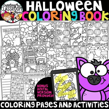 Preview of Halloween Coloring Book {Coloring Pages}