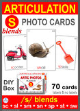 /S/ BLENDS Articulation 70 Photo Cards : Speech Therapy
