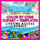 ⭐️SALE⭐️ Color By Code Clipart + Editable Templates LIFETI