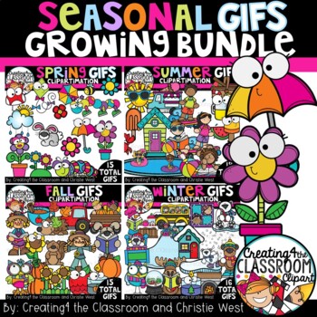 Preview of Seasonal GIFs Bundle {Animated Clipart}