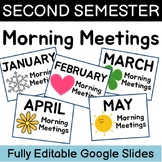 *NEW* Second Semester Morning Meeting Google Slides BUNDLE