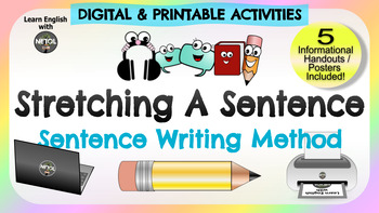 Preview of *NEW* Stretching A Sentence & Word Order - Lesson, Handouts & Activities