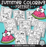 {NEW!} Summer Coloring Pages FREEBIE!