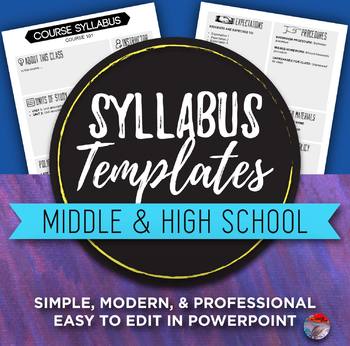 Preview of Syllabus Template - Easily Editable!