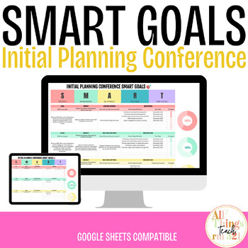 Preview of *NEW - Teacher Smart Goals | Initial Planning Conference Meeting Template