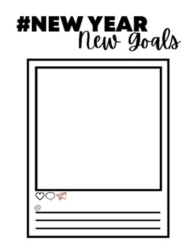 #NEW YEAR//New Goals - Social Media Goal Setting Page by MississippiTeacher