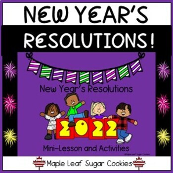 Preview of ** NEW YEAR'S RESOLUTIONS ** LESSON & GAMES *** Happy New Year !!! Google Slides