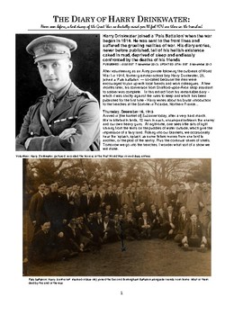 Preview of "NEWS FROM THE TRENCHES" - WWI Primary Source with extension activity