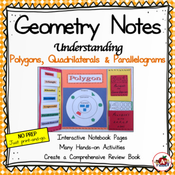 Preview of Interactive Geometry Anchor Charts Polygons Quadrilaterals Parallelograms Notes
