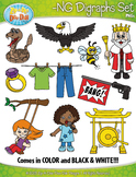 -NG Digraphs Words Clipart {Zip-A-Dee-Doo-Dah Designs}