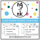 ‘NG’ and 'NK’ Glued Sounds Reading Flashcards