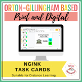 -NG and -NK Ending Sounds Task Cards | Print & Digital | G