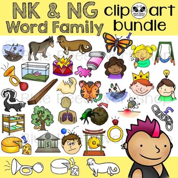 Preview of -NK, -NG Word Family Clip Art Bundle