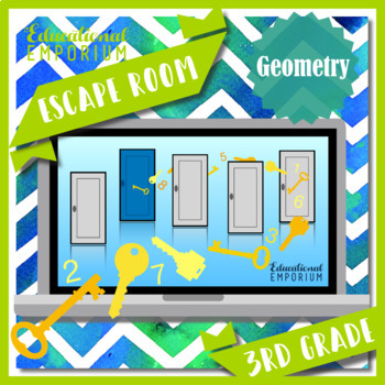 Preview of NO PREP 3rd Grade Geometry G Math Escape Room