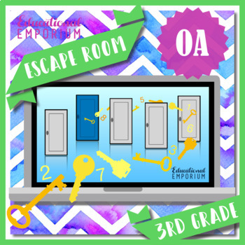 Preview of NO PREP 3rd Grade Operations and Algebraic Thinking OA Math Escape Room