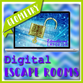 Preview of ⭐ NO PREP ⭐ 5th Grade Geometry Escape Rooms Bundle ⭐ 5th Grade Common Core