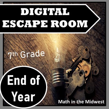 Preview of ⭐7th Grade Math End of Year Escape Room Review⭐