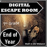 ⭐7th Grade Math End of Year Escape Room Review⭐