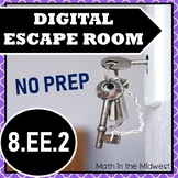 ⭐NO PREP Perfect Squares & Perfect Cubes Escape Room ⭐ 8.E