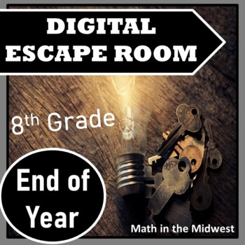 Preview of ⭐8th Grade Math End of Year Review Escape Room⭐