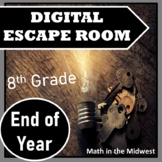 ⭐8th Grade Math End of Year Review Escape Room⭐