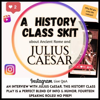 Preview of Julius Caesar World History Worksheet: An Ancient Rome History Skit w/ Bonus Qs