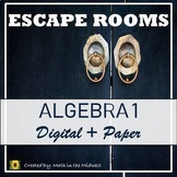 Algebra 1 Math Escape Rooms Bundle ★ Digital and Printable