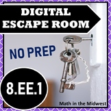 ⭐NO PREP Exponent Laws Escape Room⭐8.EE.1 Activity