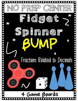 Preview of **NO PREP** Fidget Spinner Bump Game - Fractions Related to Decimals
