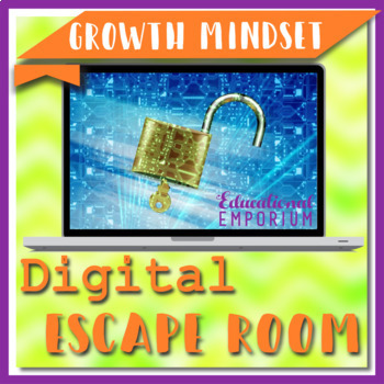 Preview of ⭐ NO PREP ⭐ Growth Mindset Escape Room ⭐ Breakout Game