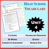 NO PREP High School Vocabulary (4 weeks) - Unit 4