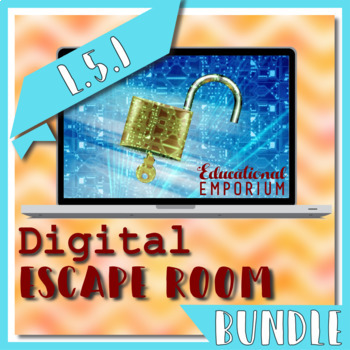 Preview of ⭐ NO PREP ⭐ Usage and Grammar Escape Room BUNDLE L.5.1 ⭐ 5L1 - L51