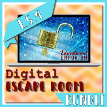 Preview of ⭐ NO PREP ⭐ Word & Phrase Meanings Escape Rooms BUNDLE ⭐ 5th Grade ELA L.5.4⭐5L4