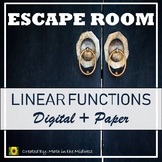 ⭐NO PREP Linear Functions Escape Room {Algebra 1}⭐