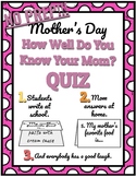 *NO PREP* Mother's Day QUIZ - How Well Do You Know Your Mother?