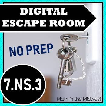 Preview of ⭐NO PREP Operations with Integers & Word Problems Escape Room⭐7.NS.3 Activity