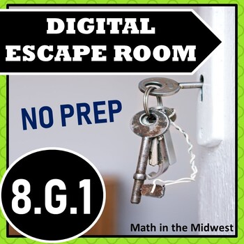 Preview of ⭐NO PREP Properties of Rotations, Reflections & Translations Escape Room⭐