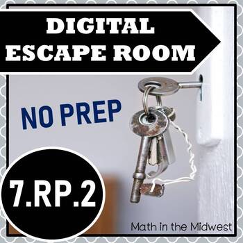 Preview of ⭐NO PREP Proportional Relationships Escape Room⭐7.RP.2 Activity