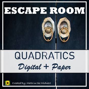 Preview of ⭐NO PREP Quadratics Escape Room {Algebra 1}⭐