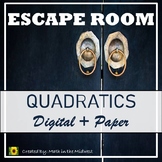 ⭐NO PREP Quadratics Escape Room {Algebra 1}⭐